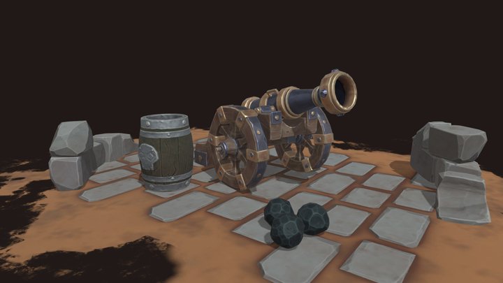 Stylized Canon 3D Model