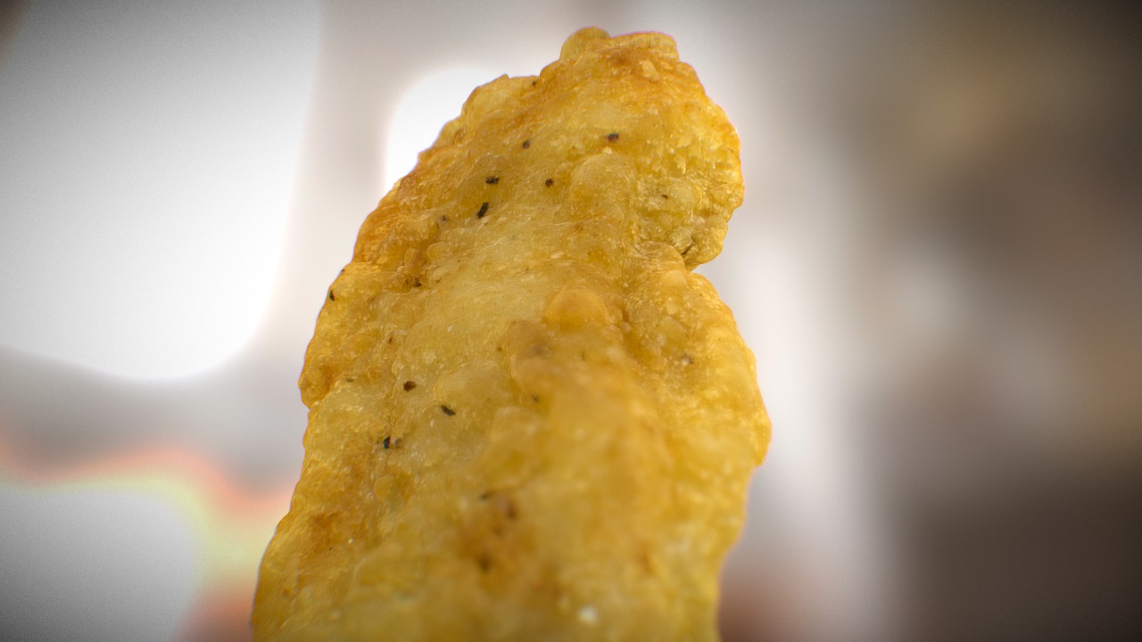 3D model Burger King Chicken Nugget - This is a 3D model of the Burger King Chicken Nugget. The 3D model is about a close up of a potato.