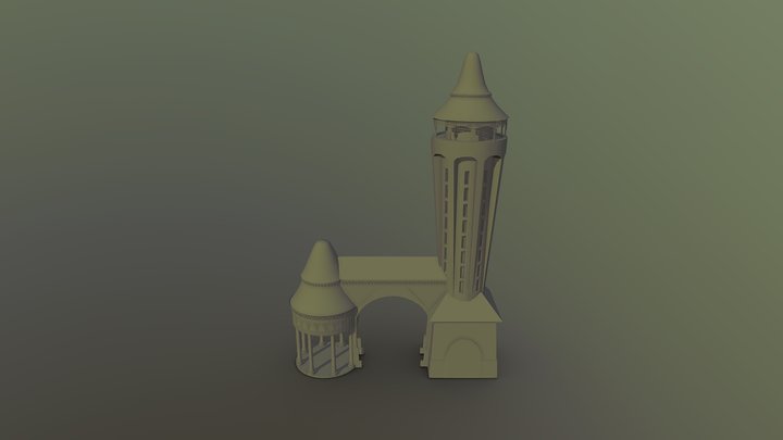 Palic water tower 3D Model