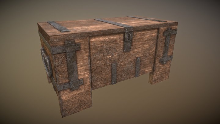 WoodenChest 3D Model
