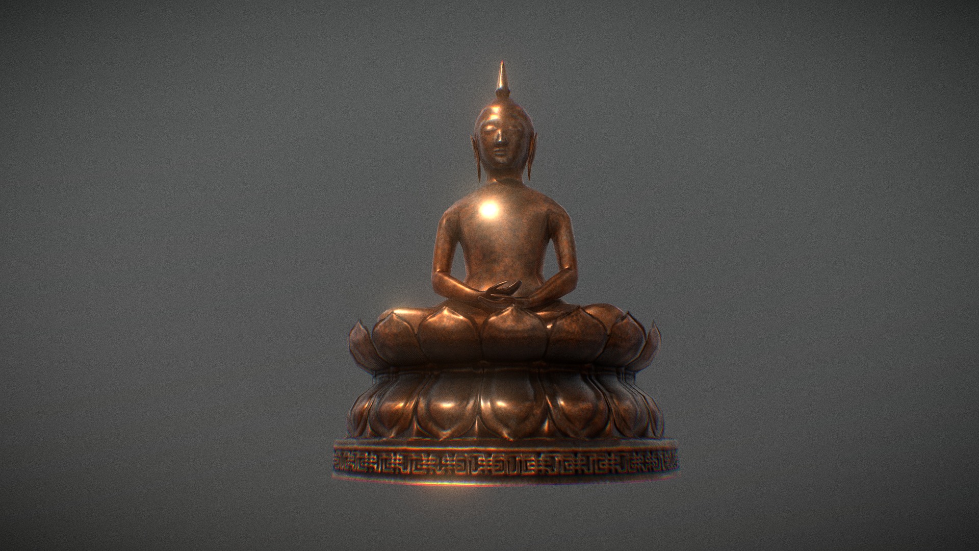 3D model Prop Buddha - This is a 3D model of the Prop Buddha. The 3D model is about a small statue of a person.