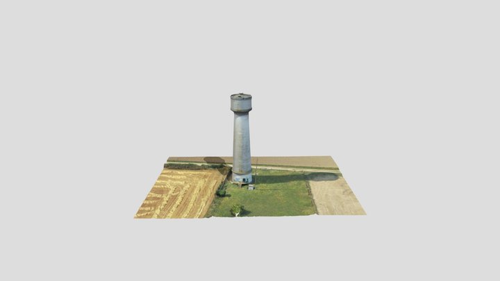 Château d'eau sur la commune de Courçon 3D Model