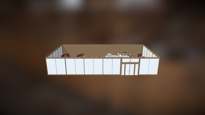 Pulp Fiction robbery scene in the grill bar 3D Model