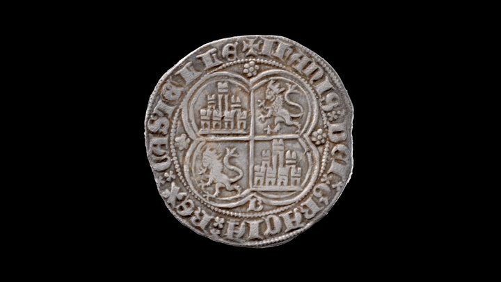 JUAN I - (1379-1390) - Real de plata 3D Model