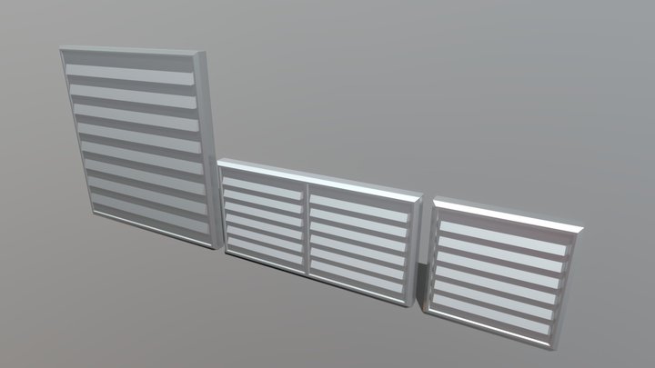 Low-Poly Vent Grilles 3D Model