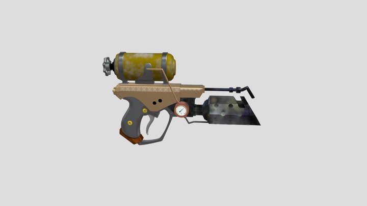Stylized Vintage Sci-Fi Gun – 3D Model 3D Model