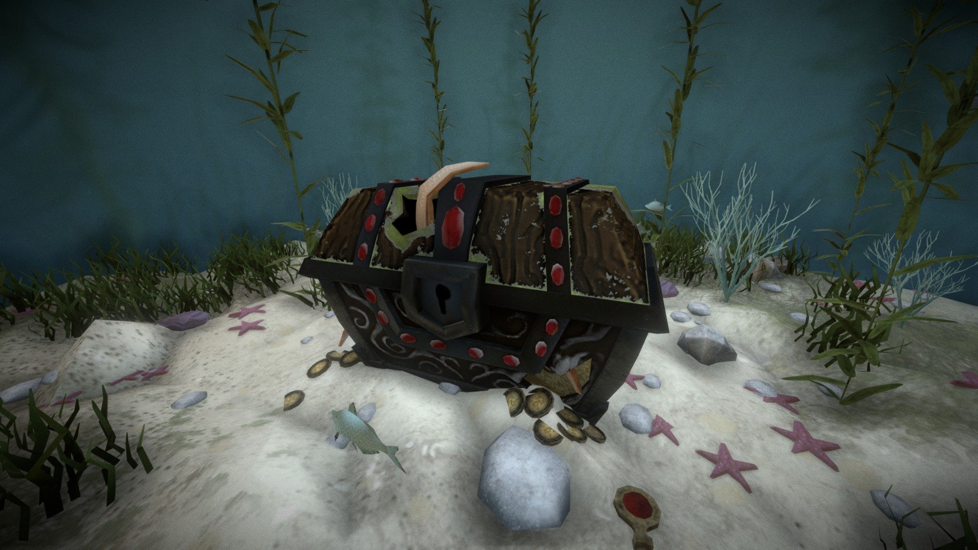 TreasureChestChallenge underwater chest 3D model by Sara