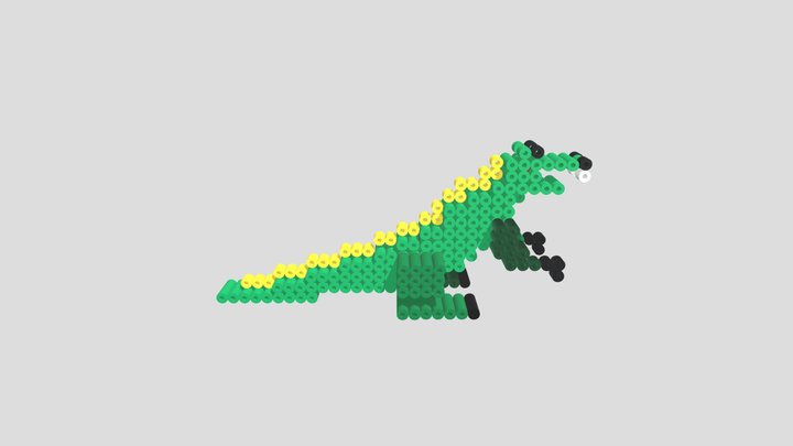 Dinosaurio con Hama 3D Model