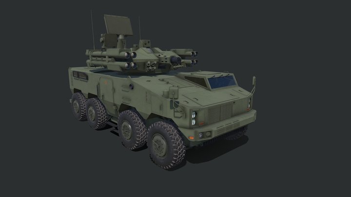 Type 625E AA Gun Missile System 3D Model