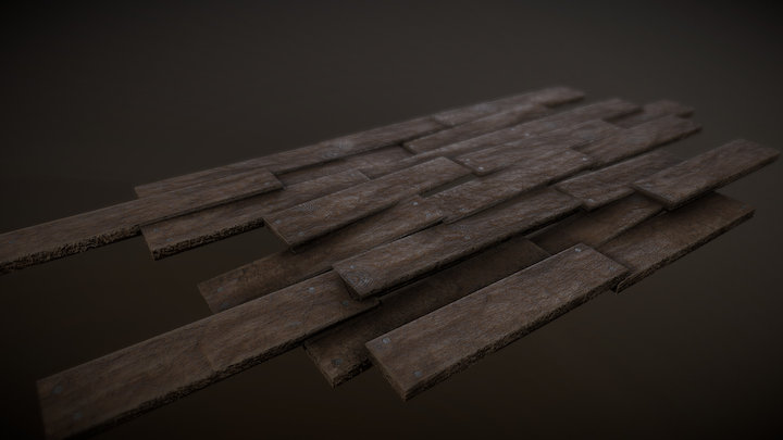 Modular Plank Floor 3D Model