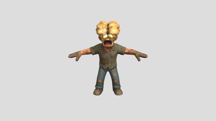 Infected Bald Raider The Last of 3D Model