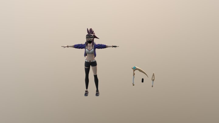 LOL Akali - A 3D model collection by Catshby - Sketchfab