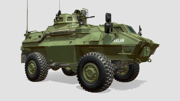 GKN Sankey Simba Armored Personnel Carrier 3D Model