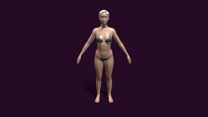 Stylized Female Character 3D Model 3D Model