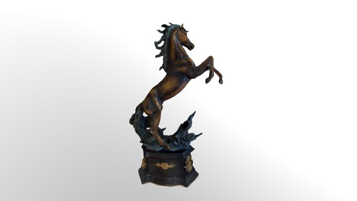 Photorealistic Horse Statue 3D Model