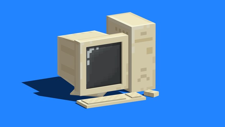 Retro PC 3D Model