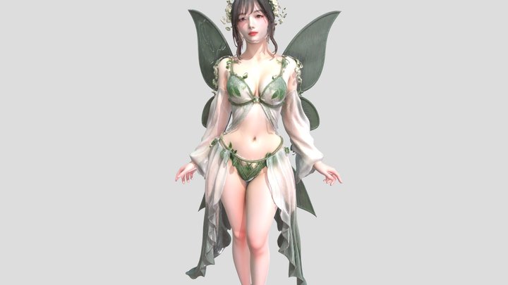 Forest girl 3D Model