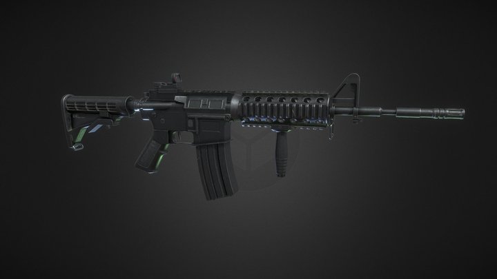 M4 Carbine Assault Rifle 3D Model