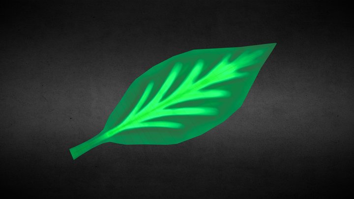 Hand-Painted Stylized Leave 3D Model