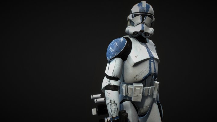 Clone trooper phase 2 501st elite legion 3D Model