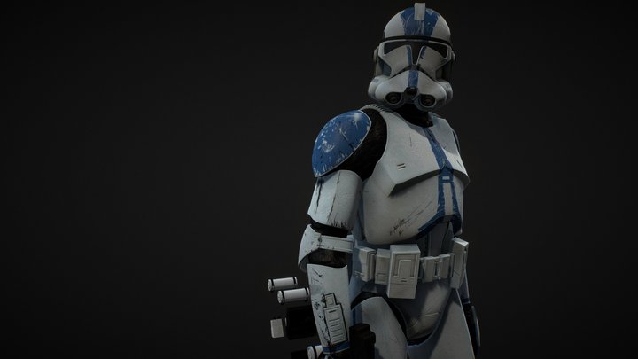 Clone trooper phase 2 501st elite legion 3D Model