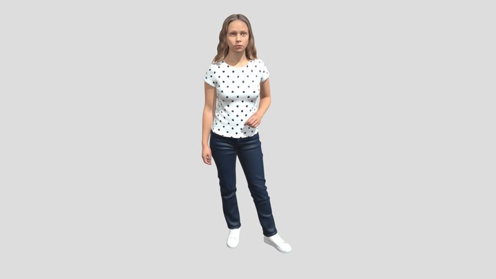 Polka Dot Tee With Jeans – Modello 3D gratuito STL