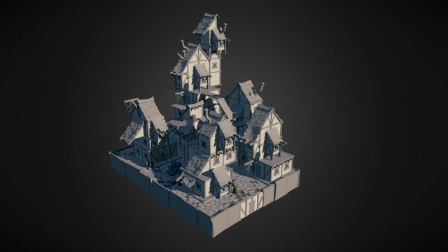 Fantasy Village 3D Model