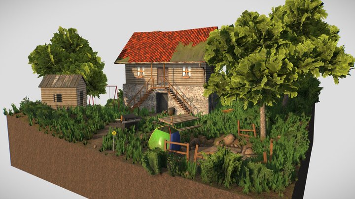 DAE Diorama - Forest Loner 3D Model