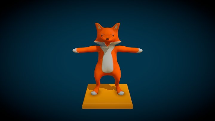 Mr. low poly fox 3D Model