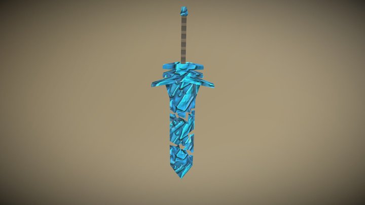 Broken Ice Sword 3D Model