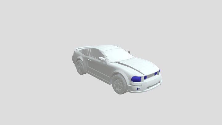 Ford Mustang Shelby GT 500 Cupe 2014 3D Model