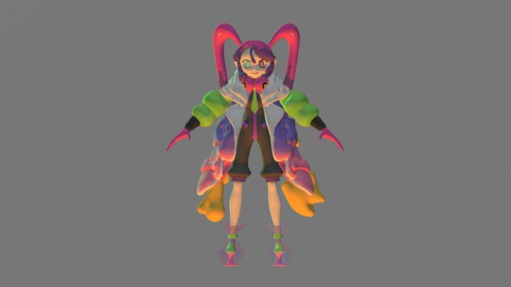 Poison Type Trainer Hatsune Miku 3D Model