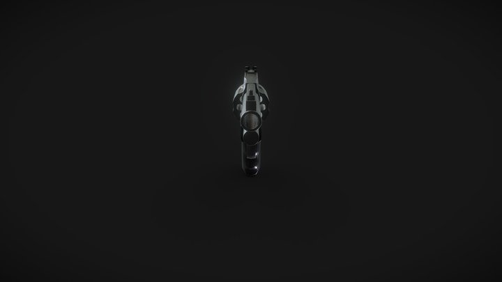 Revolver 3D Lowpoly 3D Model