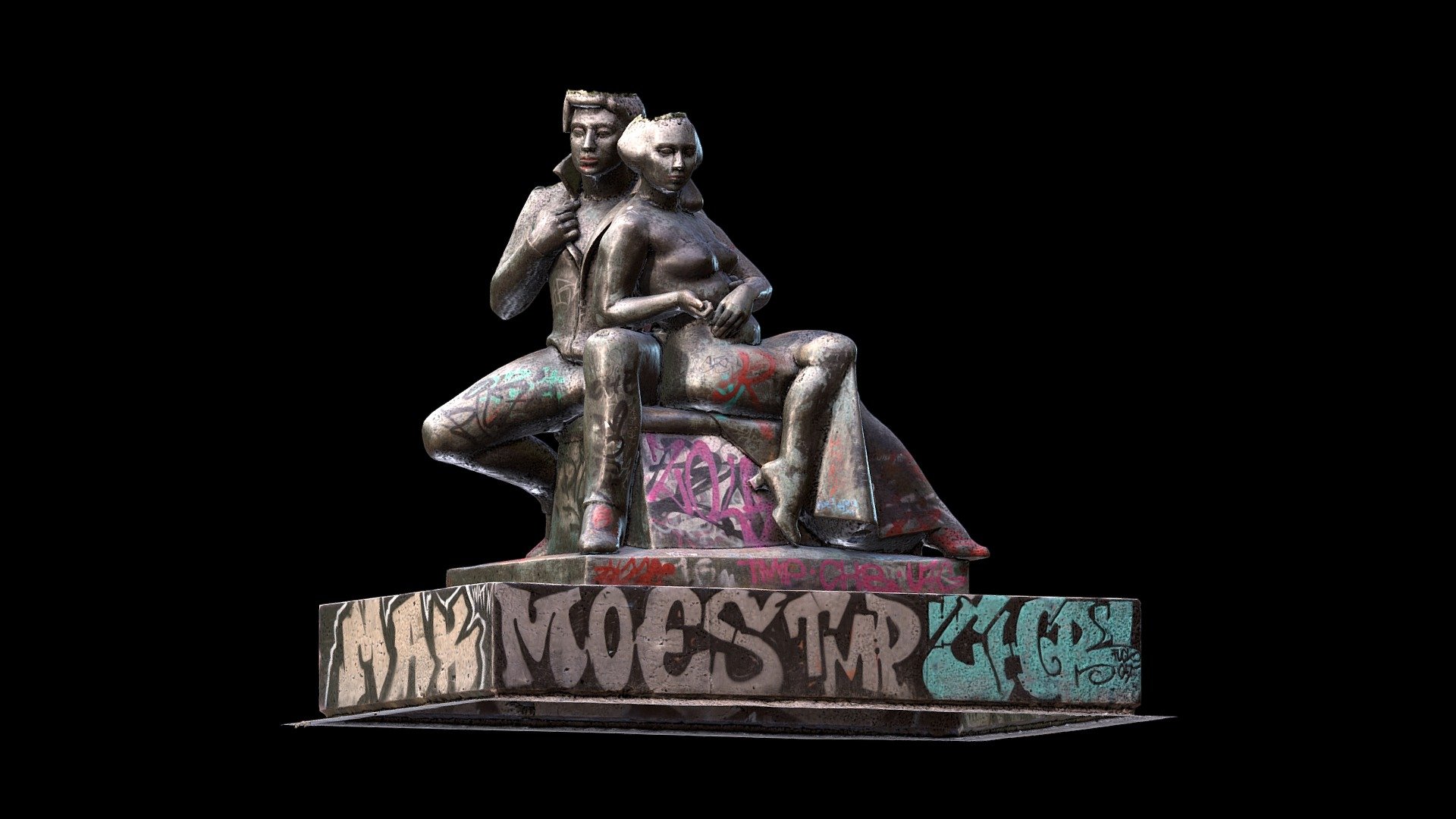 Betinna und Achim von Arnim by Michael Klein — Sketchfab embed 3D viewer