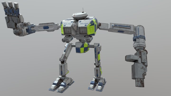 Police-bot 3D Model