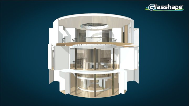 Private Residence - Spiral Staircase 3D Model