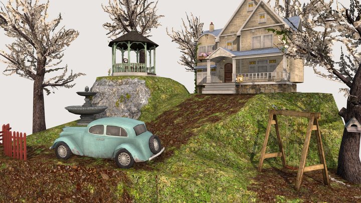 DAE Diorama - Grandma's House 3D Model