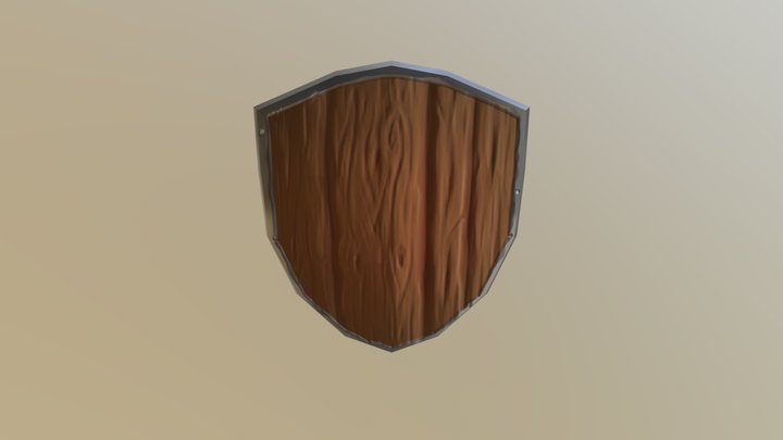 Stylized Shield 3D Model