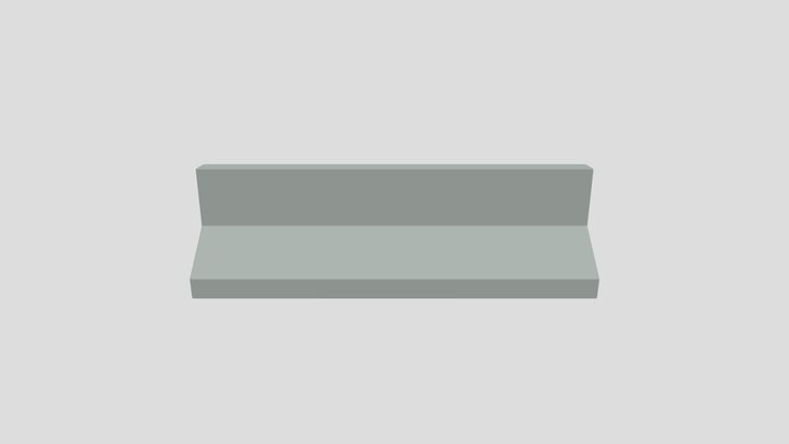 Low Poly Concrete Jersey Barrier