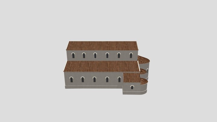 Keszthely-Fenékpuszta fortress -  Basilica 3D Model