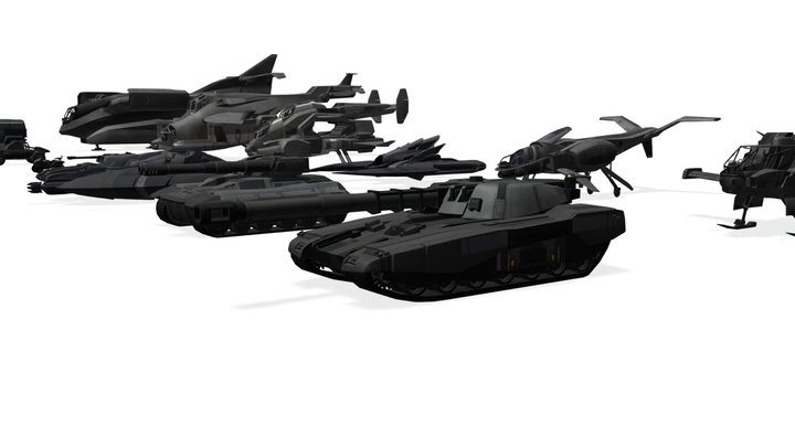 All ground and air vehicles [Planetside 2] 3D Model
