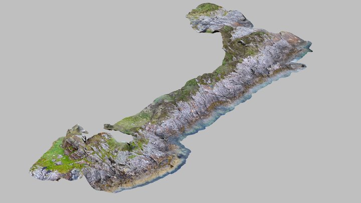 Eileach An Naoimh Full South Shore 3D Model