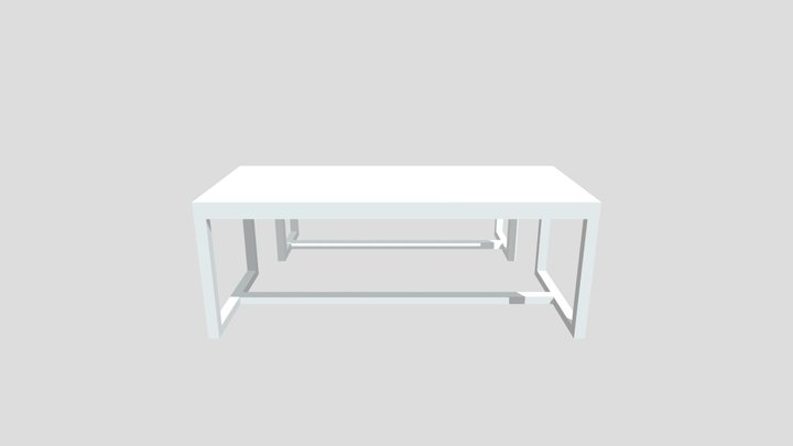 School Desk 3D Model