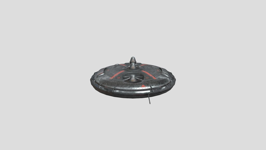 Sci Fi Mysterious Saucer Shaped Aircraft