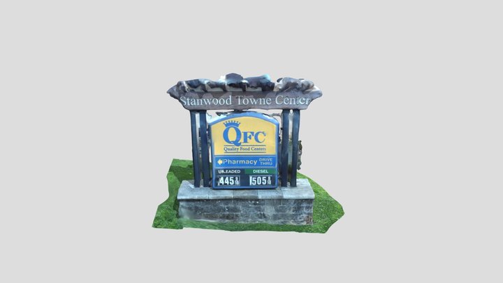 QFC Town Center Signage 3D Model