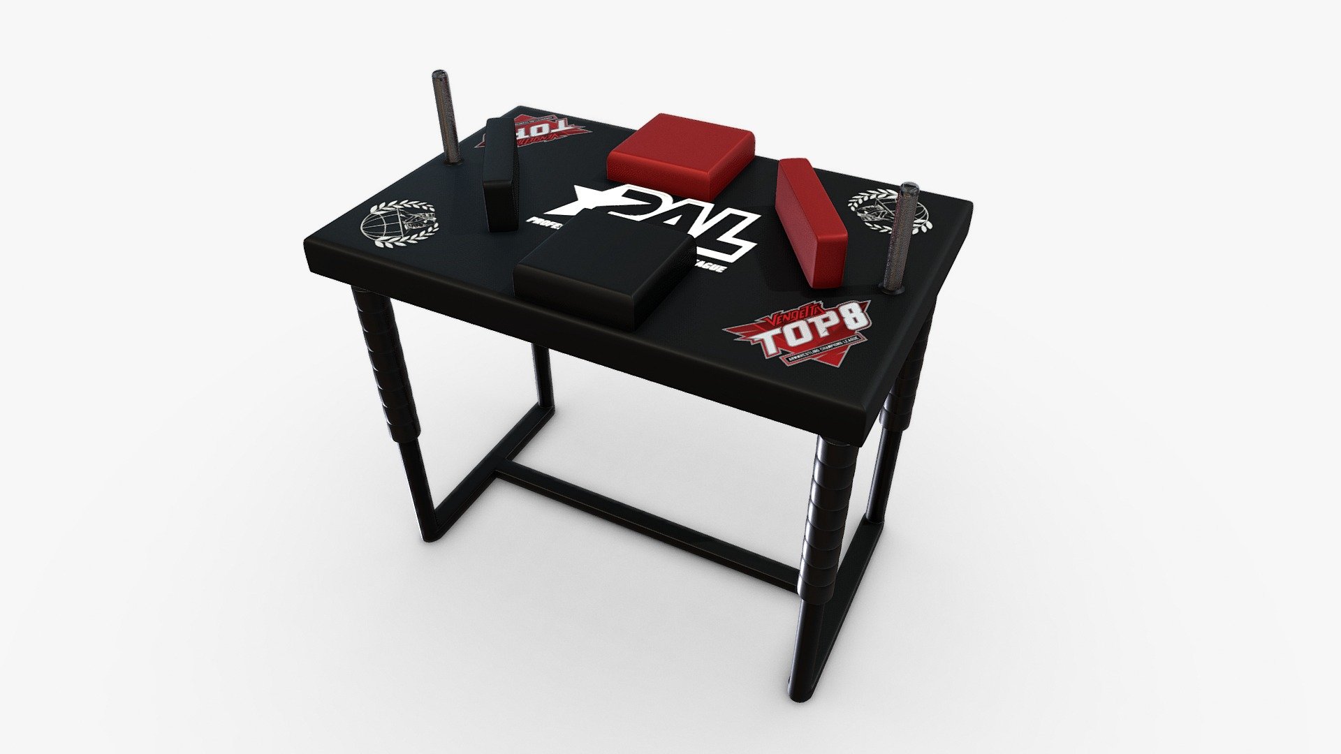 Arm Wrestling Table Buy Royalty Free 3D model by Pieter Ferreira
