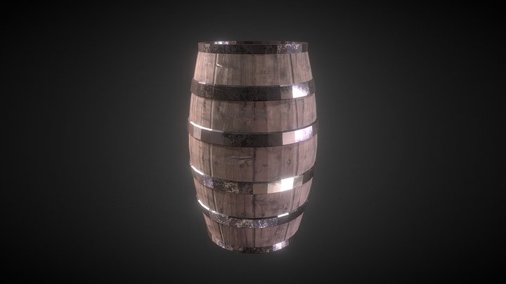 Medieval Barel 1 3D Model