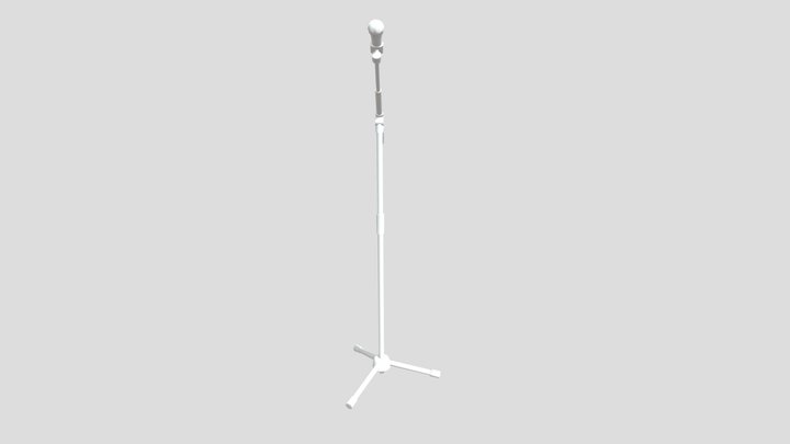 Microphone with stand 3D Model