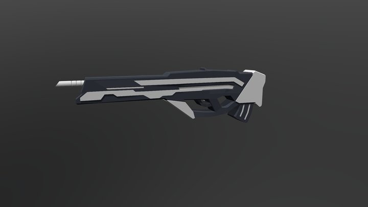 Low Poly Gun Model 3D Model