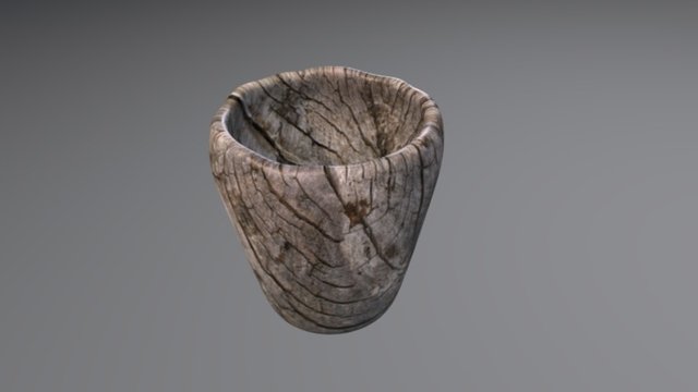 Old wooden cup 3D Model
